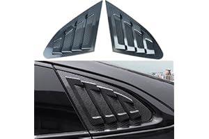 SMART REPAIRBOY for Chevy Malibu 2016-2023 Rear Side Window Louvers, Racing Style Louvers Air Vent Scoop Shades Cover Blinds 1Pair - Carbon Fiber