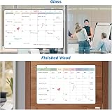 POPRUN 2 Pack A3 Whiteboard Calendar Monthly Weekly Chore Chart Self Adhesive view 6