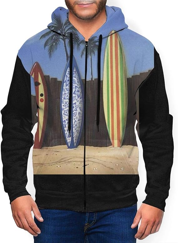 Amazon Co Jp Surfboards On The Beach メンズ 流行 メンズ パーカー スウェット ファッション スポーツ 野球ジャケット スタジャンパーカー 秋 長袖 厚手 防寒 防風 登山 ゴルフウェア アウター おしゃれ 服 ファッション小物