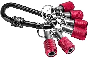 LUEXBOX 1/4 Inch Bit Holder Keychain, Hex Screwdriver Bits Holder Extension Bar, Quick Change Screw Bit Holder for Most Elect