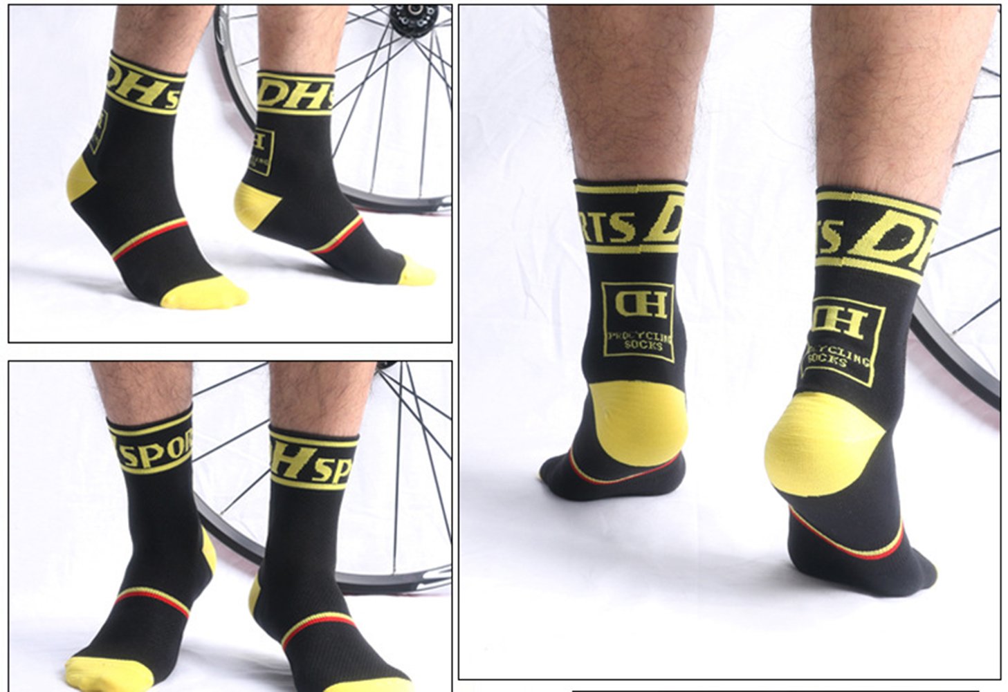 GuaziV Cycling Socks for Men & Women, Breathable Bike Socks Sports