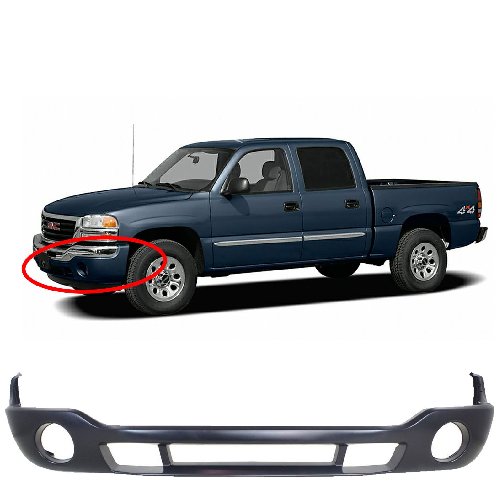 MBI AUTO Primered, Lower Front Bumper Cover Valance for 2003 2004