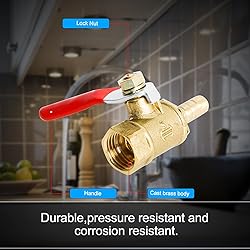 Aopin Ball Valve Brass G 1/4" Female x 6mm