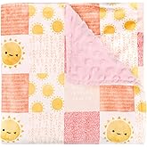 Baby Blanket for Boys Girls, Super Soft Double Layer Mink Blankets with Dotted Backing, Lattice Sun Toddler Newborn Nursery Bed Blanket, Multicolor Printed Blanket, 30 X 40 Inches