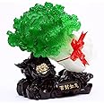 NSMACC Feng Shui Bai Choi Pok Choi Cabbage Statue Charm Gifts for Wealth Luck Office Living Room (type1)