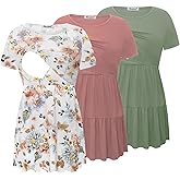 Bearsland Women’s Nursing Top 3pack Short Sleeve Scoop Neck Nursing Shirt Breastfeeding Shirts