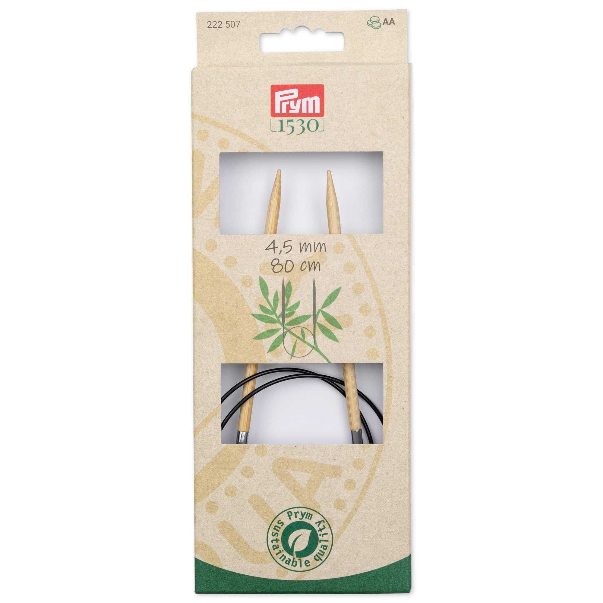Prym - Prym 1530 Bamboo (80cm, 4.50mm) Circular Knitting Needle - 1 Unit