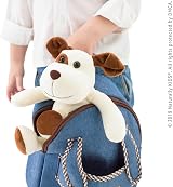 Naturally KIDS Toddler Backpack with Stuffed Animal Dog Plush Toy for Girls Boys view 4