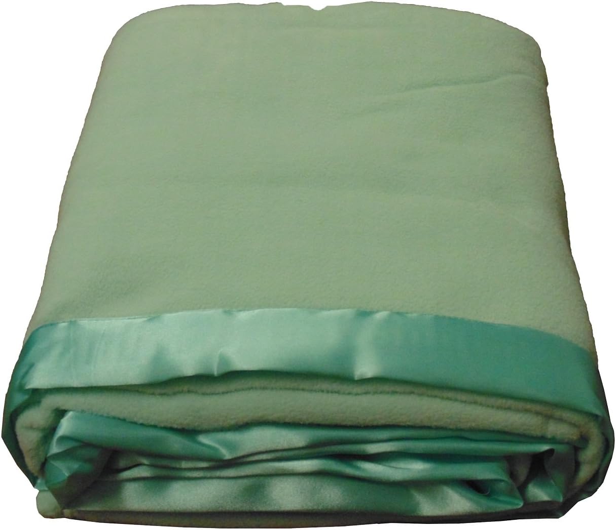 Cozy Fleece Micro Fleece Blanket with Satin Binding, Green