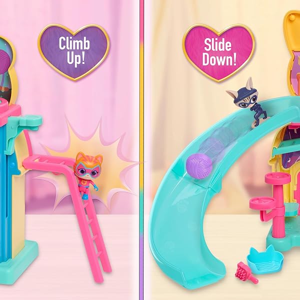 JUST PLAY DISNEY JUNIOR SUPERKITTENS SET 51CM WIDE WITH SOUND AND LIGHT EFFECTS, 10 ACCESSORIES, IMITATION GAMES, TOYS FOR CHILDREN OF 3