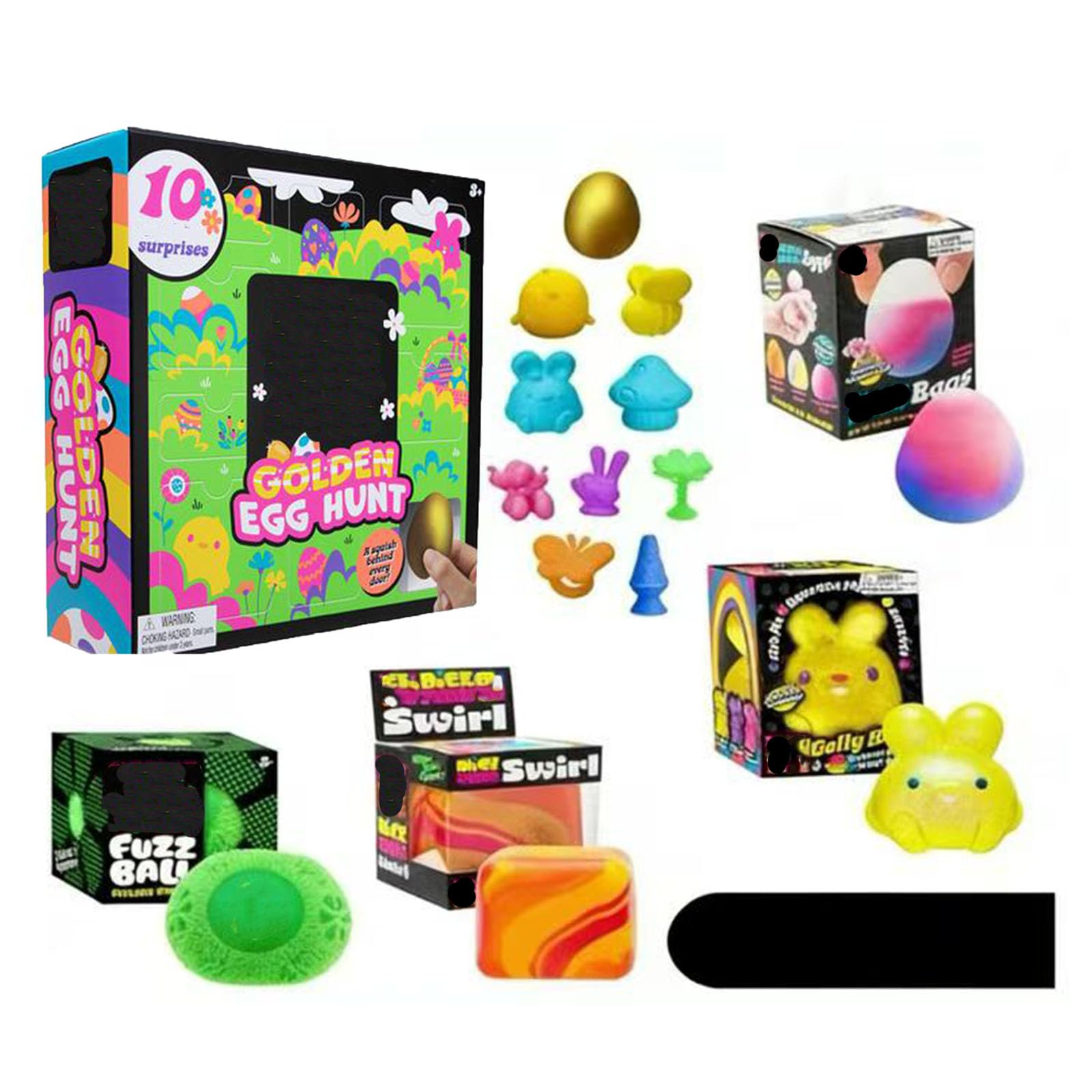 2026 Easter Golden Egg Drop Stress Balls 14 Pack, Easters Egg Fillers, Stress Relief Squishies, Classroom Party Favors, Easter Basket Stuffers (14)
