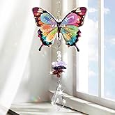 Christian Gifts for Women Crystal Suncatcher, Religious Gifts Hanging Butterfly Crystal Suncatcher for Window,Inspirational Gift Rainbow Maker Ornament