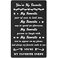 ENGZHI Romantic Valentine's Gifts for Boyfriend Husband, Anniversary Love Gifts for Him Christmas - My Favorite Wallet Card