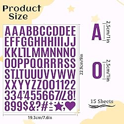 1470 Letter Stickers 15 Sheets Alphabet Stickers