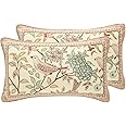 patdrea Velvet Euro Sham Decorative Throw Pillow Covers Set Soft Durable Cushion Cases Pillowcase for Couch Bedroom Car (2 Pack Pink Rectangle)