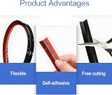 Zayejod 5M Black PVC Quadrant Trim Self Adhesive Beading 27mmx17mm Corner Edging view 4