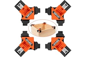 90 Degree Angle Clamps, Woodworking Corner Clip, Right Angle Clip Fixer, Set of 4 Clamp Tool with Adjustable Hand Tools (oran