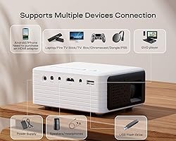 YOTON Mini Projector, Portable Phone Projector