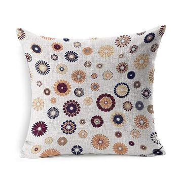 Amazon Com Ahawoso Linen Throw Pillow Cover Square 20x20 Colorful