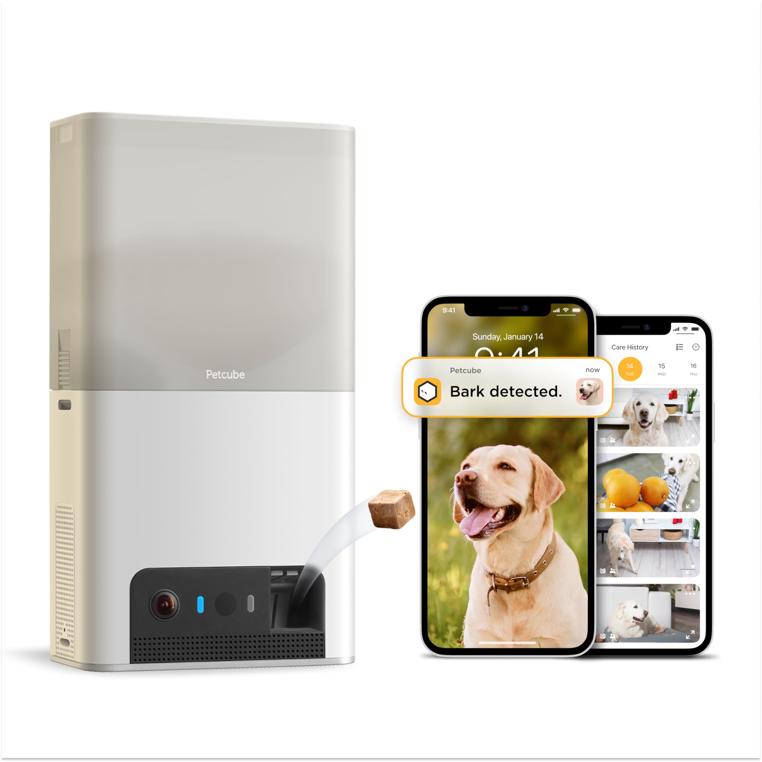 Photo 1 of Petcube Bites 2 Lite + Extra Care Service with Smart Alerts [Paid in-App Subscription] | Interactive WiFi Pet Monitoring Camera with Phone App and Treat Dispenser, 1080p HD Video, Night Vision