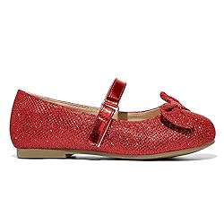 K KomForme Girl's Ballet Flats Non-Slip Soft Mary
