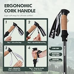 KINGGEAR Nordic Walking Stick, TP1 Hiking Poles