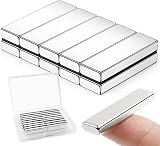 FINDMAG Neodymium Magnetic Bar 40x10x5 mm White NiCuNi Coated 14 lb view 1