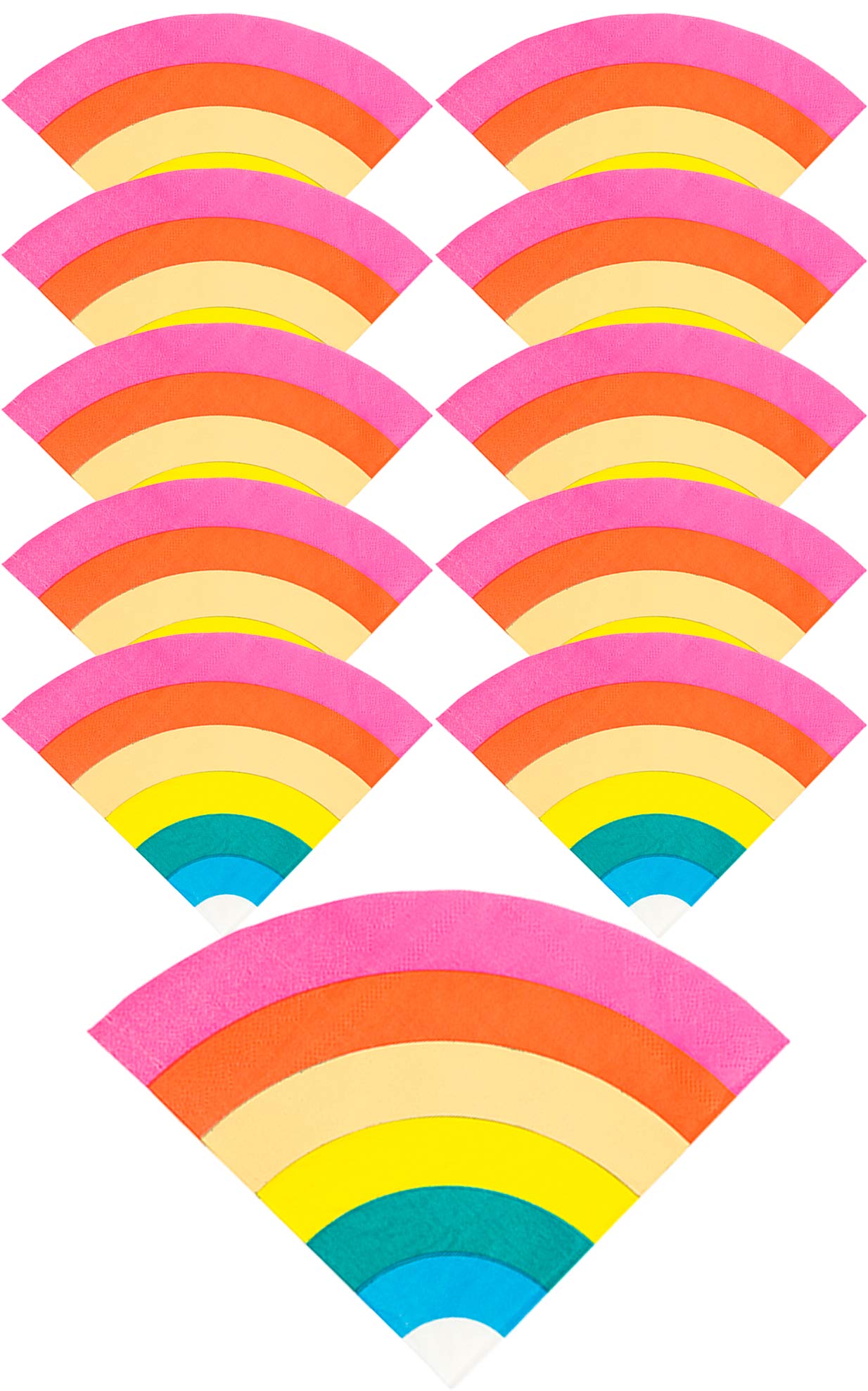 Talking Tables Pack of 16 Size 11" Premium Rainbow Shaped Napkins With | amzdealz