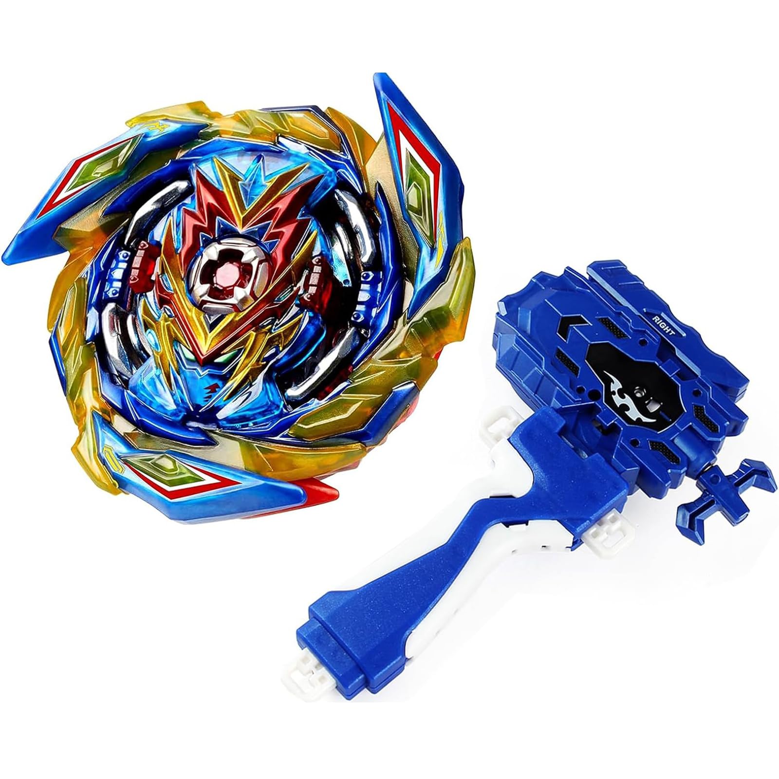 mlywd Spinning Tops Set With Launcher, 4D Metal Fusion Gyros Set, Spinning Top Toy Gift, B-163