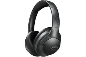 PowerLocus Bluetooth Headphones Over Ear, 50H Playtime with 4 EQ Modes Wireless Headphones with Microphone, HiFi Stereo Deep 