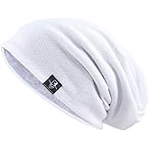 Ruphedy Men's Slouchy Beanie Summer Thin Hollow Long Oversized Skull Cap B301