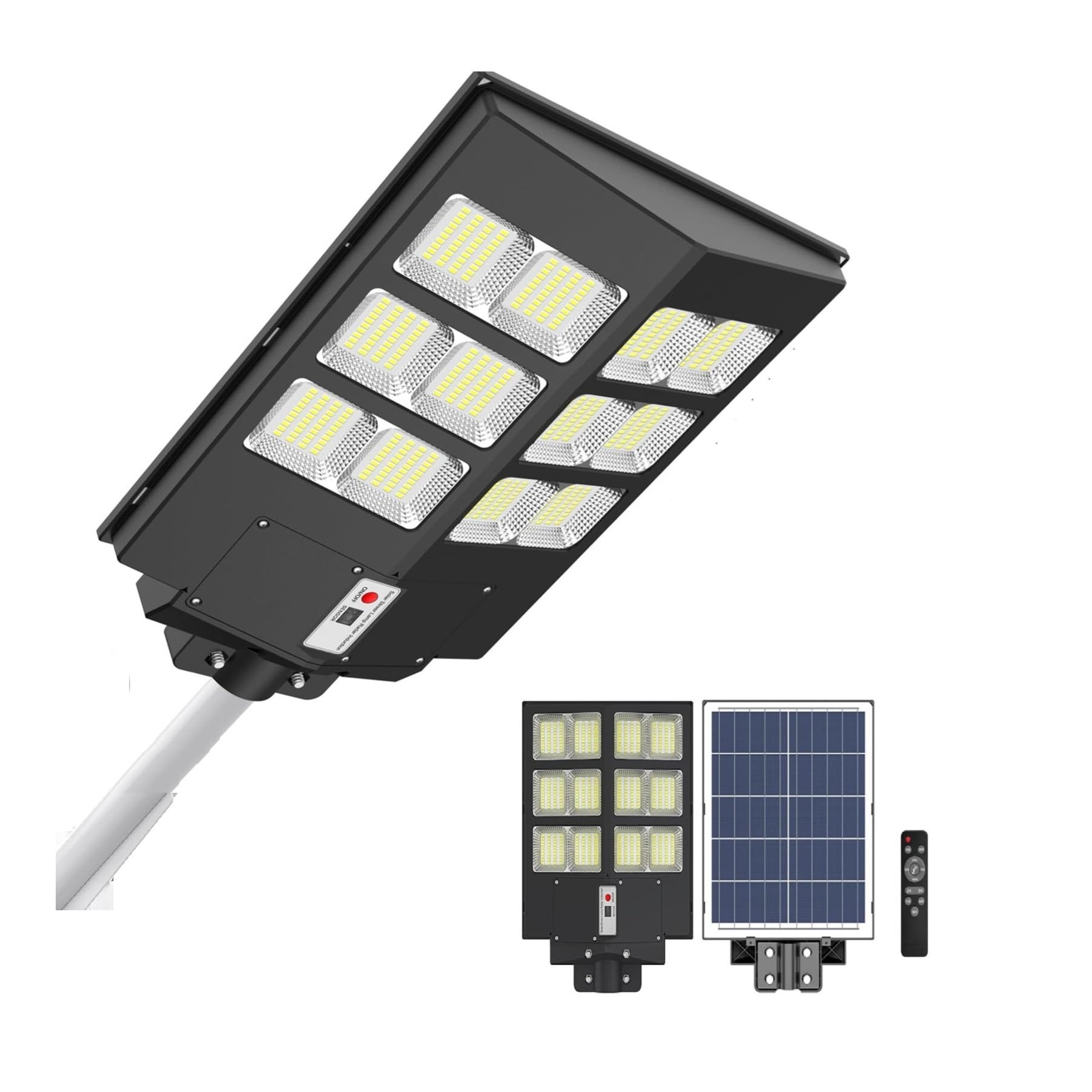 Lenlun Solar Lights Outdoor Garden, 800W 80000LM Solar Security Street Lights Outdoor Waterproof Dusk to Dawn Motion Sensor Light Lamp for Garage, Patio, Parking Lot, Wall, Playground