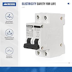 MINGSONG DC Solar Panels Disconnect Switch 32 Amp
