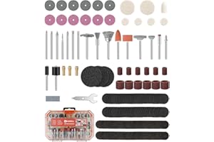 HARDELL Rotary Tool Accessories, 227pcs Power Rotary Tool Accessories Kit, 1/8"(3.2mm) Diameter Shanks, Universal Fitment for Easy Cutting, Polishing, Sanding, Carving, Grinding(Orange)