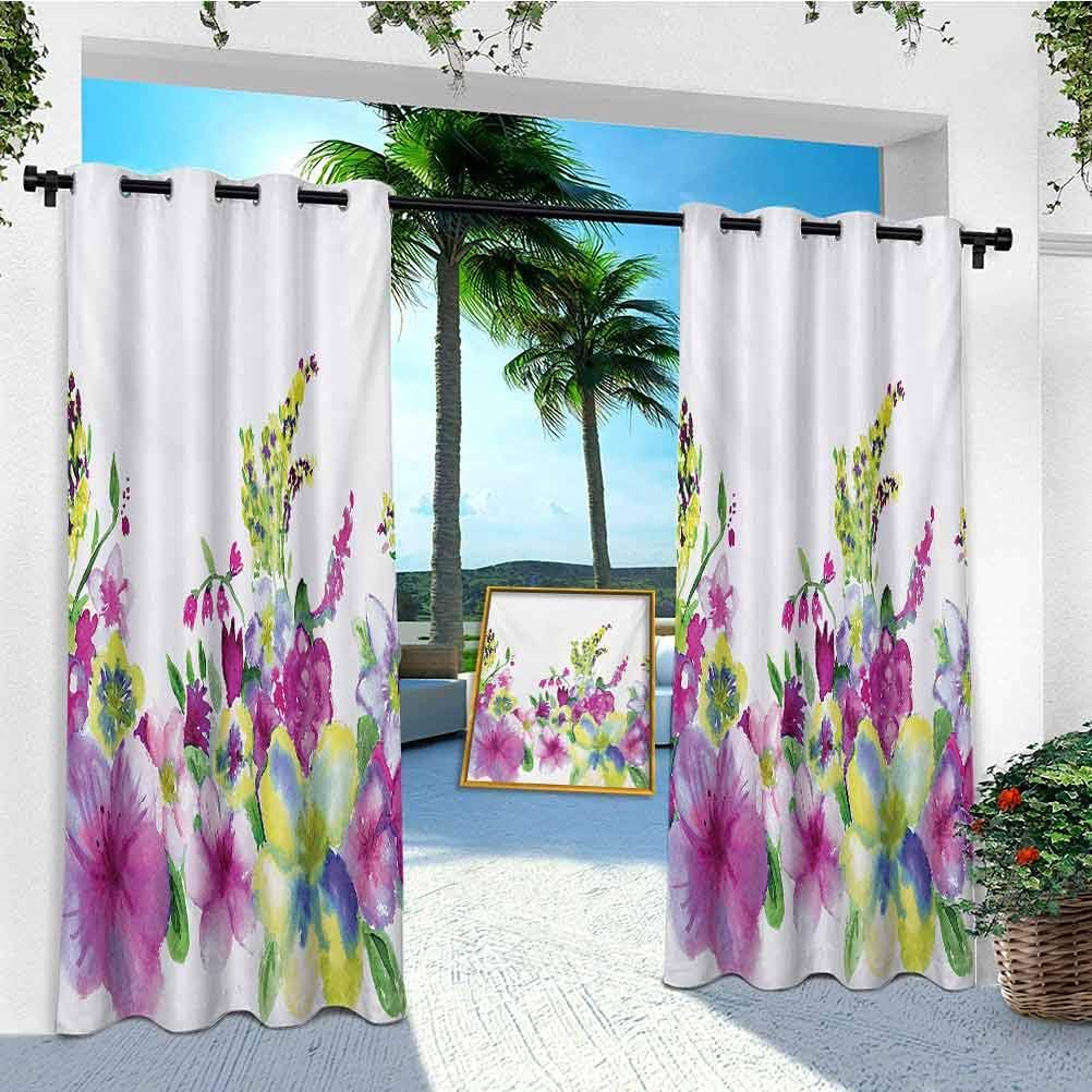 Curtain Lights Outdoor, Hybrid Garden Floret Composition with Heathers