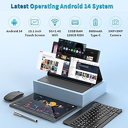 YLEEBG Android Tablet with Keyboard,10 inch Android