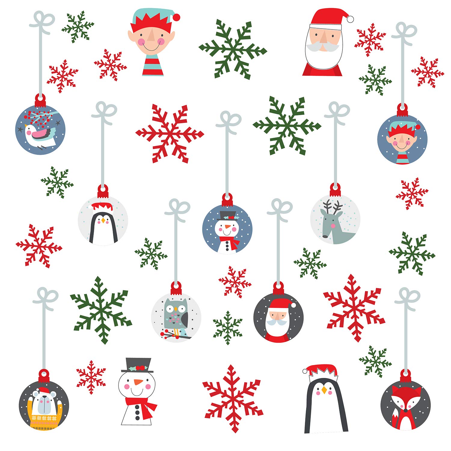 WALPLUS Wall Stickers, Christmas Decorations, Mixed, One Size