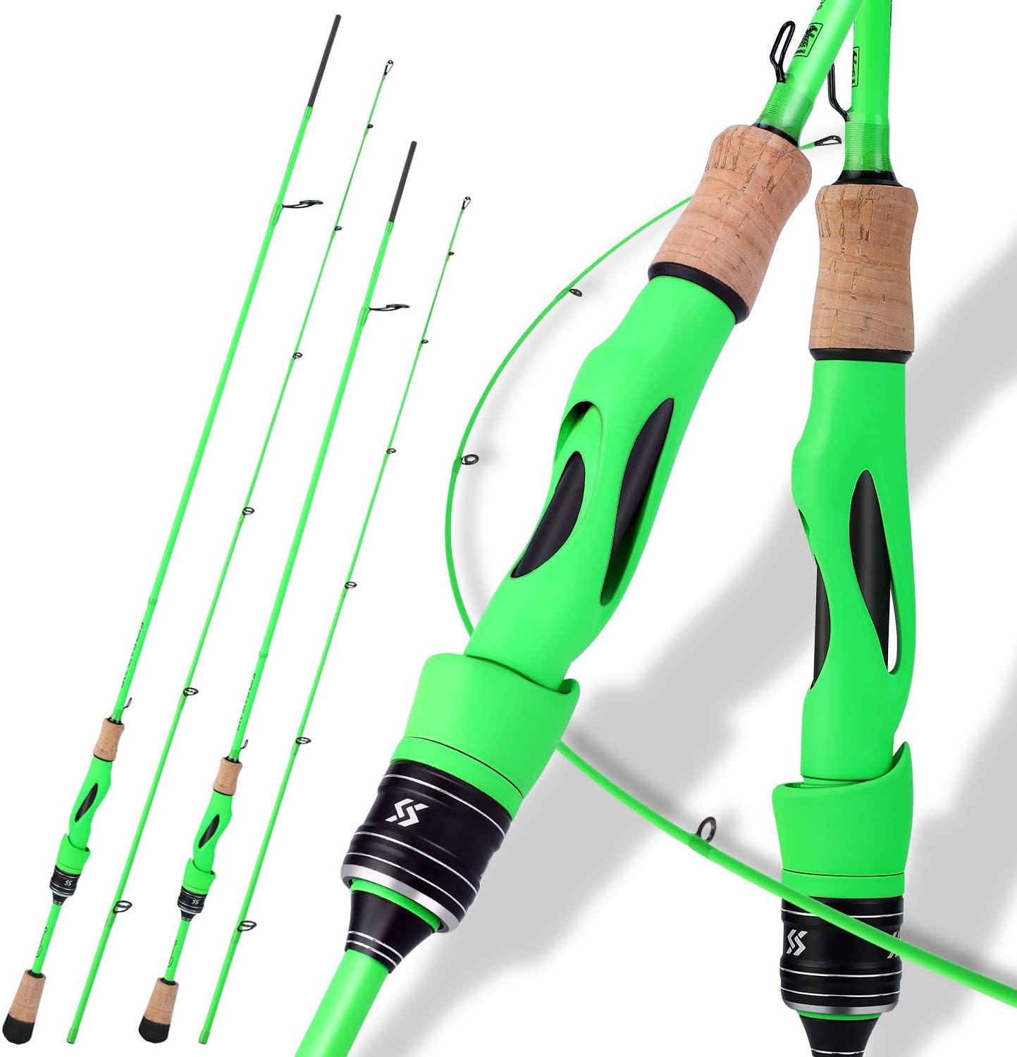 Sougayilang Fishing Rods, Sensitive Casting Rod & Spinning Rod of 24 Ton Carbon Fiber, Lightweight Two Pieces Inserts, Stainless Steel Guides Fishing Rod(Spinning 7'0'') : Sports & Outdoors