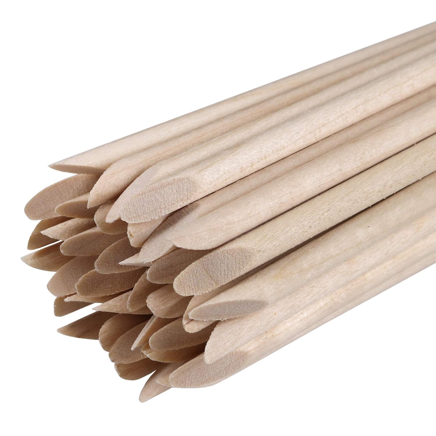 Beauticom USA Base Cuticle Wood Stick Pusher Manicure 4.5" in Length (100 pieces): Beauty