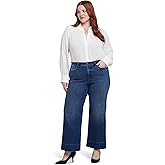 NYDJ Women's Plus Size Teresa Wide Leg Ankle in Moonlight