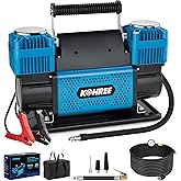 Kohree 12V Dual Cylinder Air Compressor, 12.35 ft³/Min Fast Tire Inflator, Portable Heavy Duty Tire Pump with Max 150 PSI for Offroad Truck, RV, 4x4 Vehicles