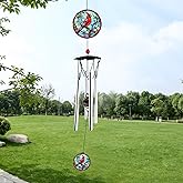 Howarmer Wind Chimes for Outside 24" Cardinal Wind Chimes Outdoor Home Patio Garden Decor Windchimes Outdoors Cardinal Gifts for Women Mom Grandma Sisters