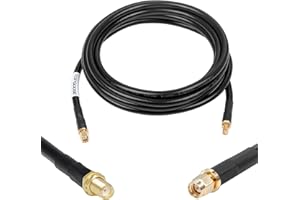 TOPGOOSE 10ft SMA Female to SMA Male S-MR300 Pure Copper Cable, Low Loss Extension Coaxial - Antenna Lead Extender for 4G LTE, 5G Modems/Routers, Ham Radio, ADS-B, & GPS (50 Ohm Not for TV)
