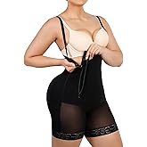 SHAPELLX Tummy Control Shapewear Faja Colombianas Side Zipper Body Shaper Plus Size Postpartum Bodysuit With Butt Lift