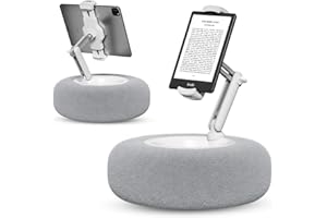 SupeDesk Tablet Pillow Stand for Reading, Adjustable Tablet Pillow Stand for Lap with Detachable Bowl, Fits 4.7"-13" Kindle/Phones/Tablets, Watch Videos, Stream Media, Gray