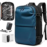 BlackVoyage Vortex Vacuum Seal Travel Backpack 60L Expandable Air Compression System Water Resistant TSA Lock Carry-On Suitcase Luggage Blue AERO - Vacuum Pump Included