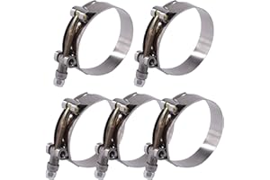 Glarks 5pcs 63-71mm 63-71mm 63-71mm Stainless Steel Turbo Suction Hose Clamp