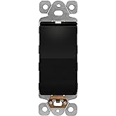 LIDER Lighted Decorator Switch, Residential Grade and UL Listed, Paddle Light Switch with Locator Light, Matte Finish Rocker 