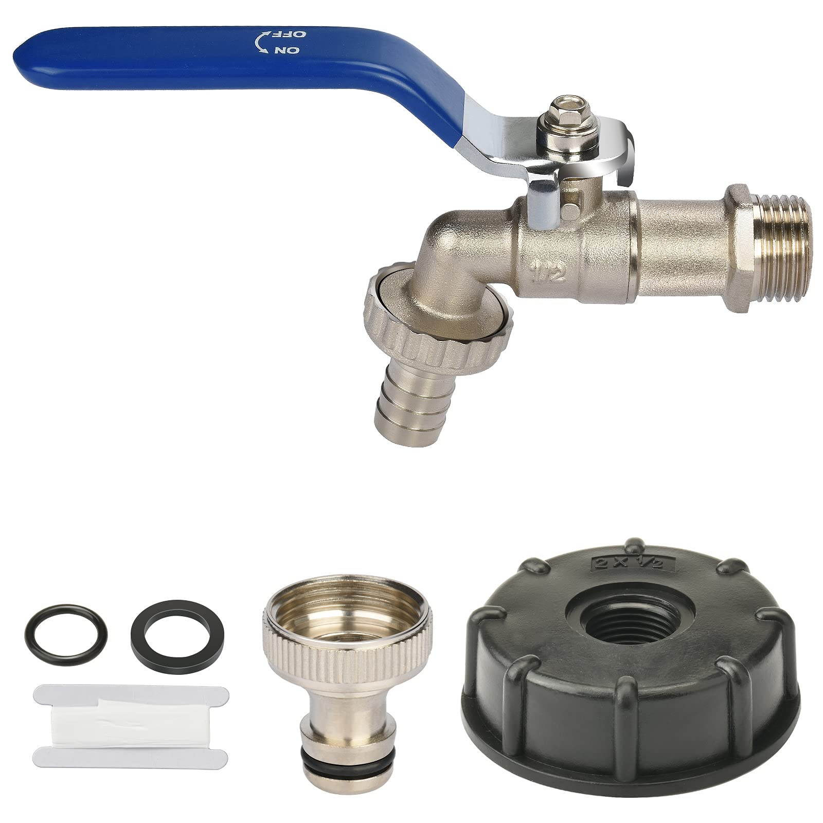 IBC Tank Adapter 1/2 '' Thread Connector Brass Replacement Valve Fitting Parts Water Garden Faucet Butt Water Storage Tank Hose Fitting Parts