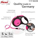 flexi Neon S Tape 5 m Black Neon Pink Retractable Dog Leash up to 15 kg view 2